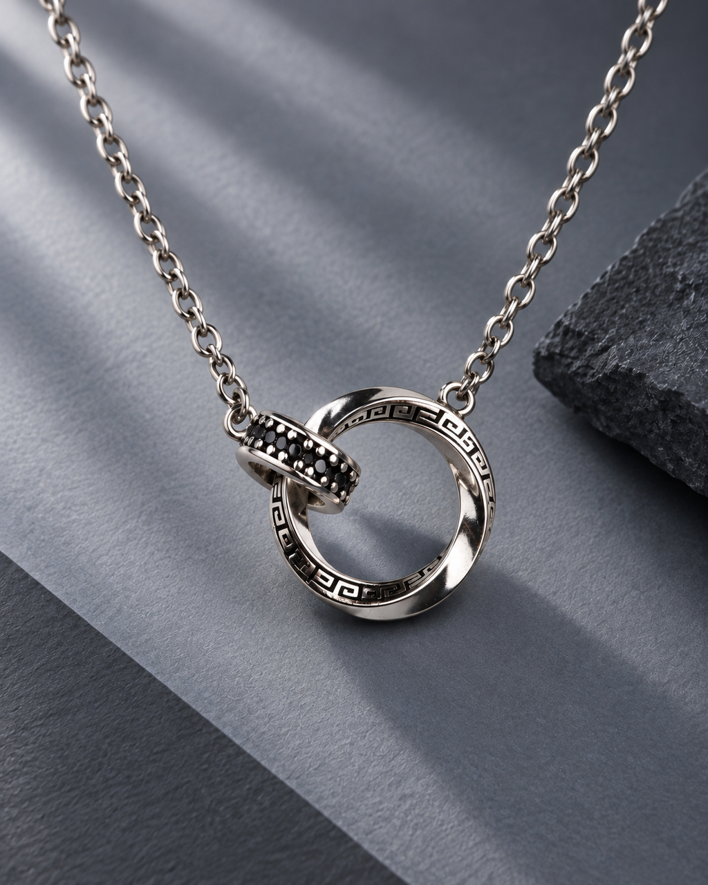 Together Forever Interlocking Ring Necklace