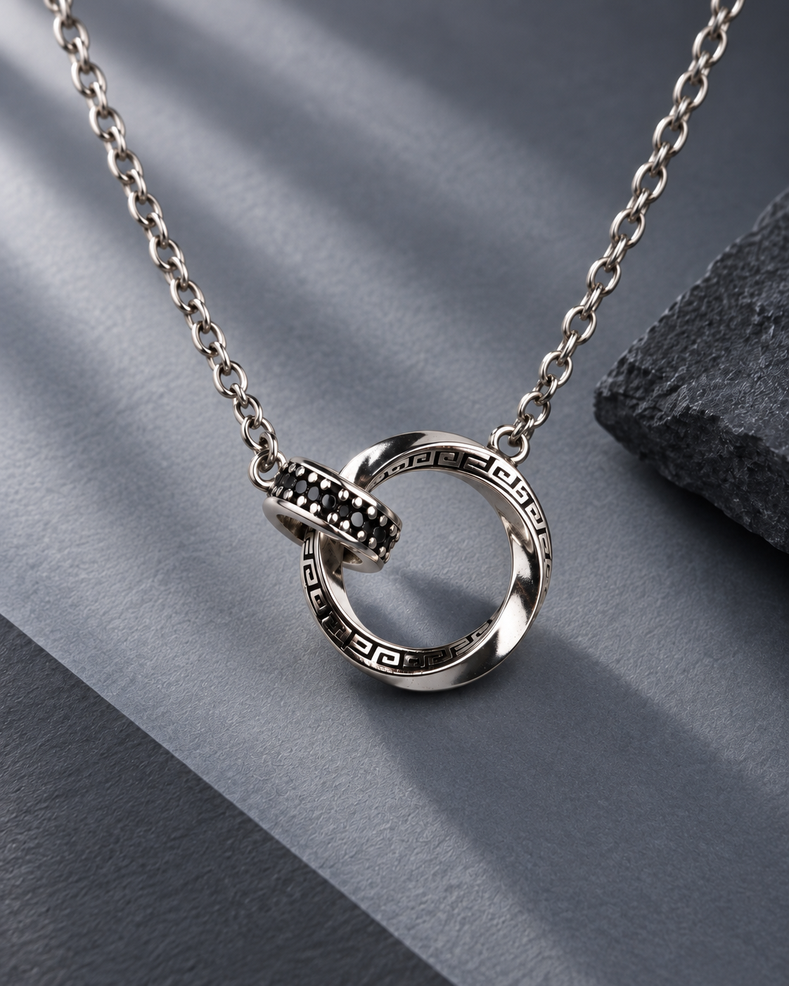 Together Forever Interlocking Ring Necklace
