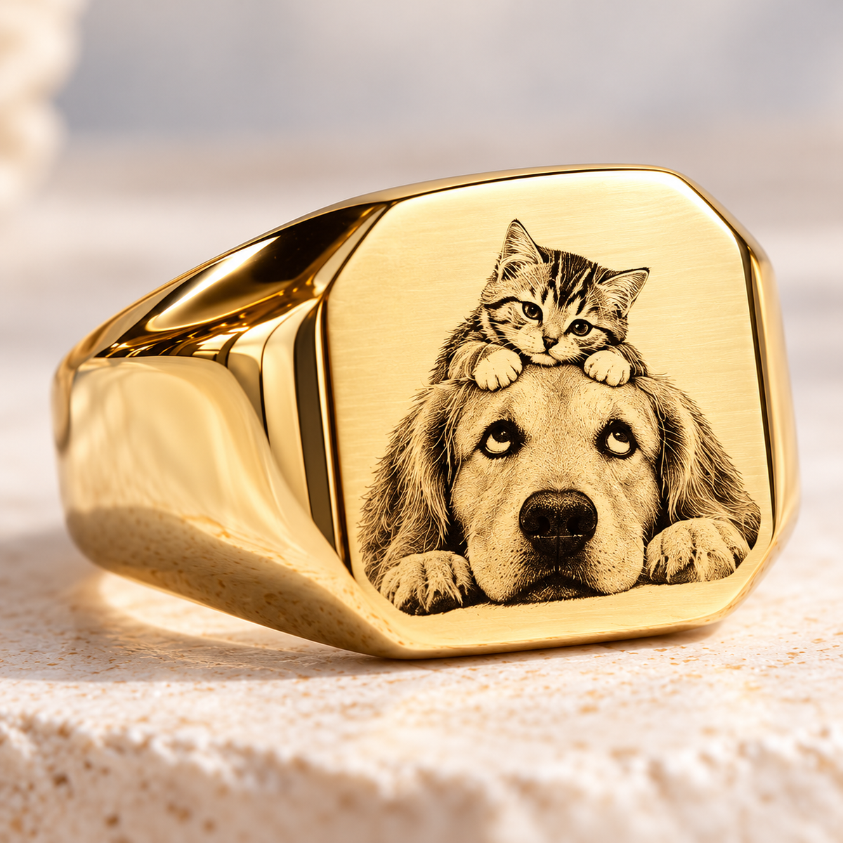 Custom Photo Signet Ring – Personalized Keepsake