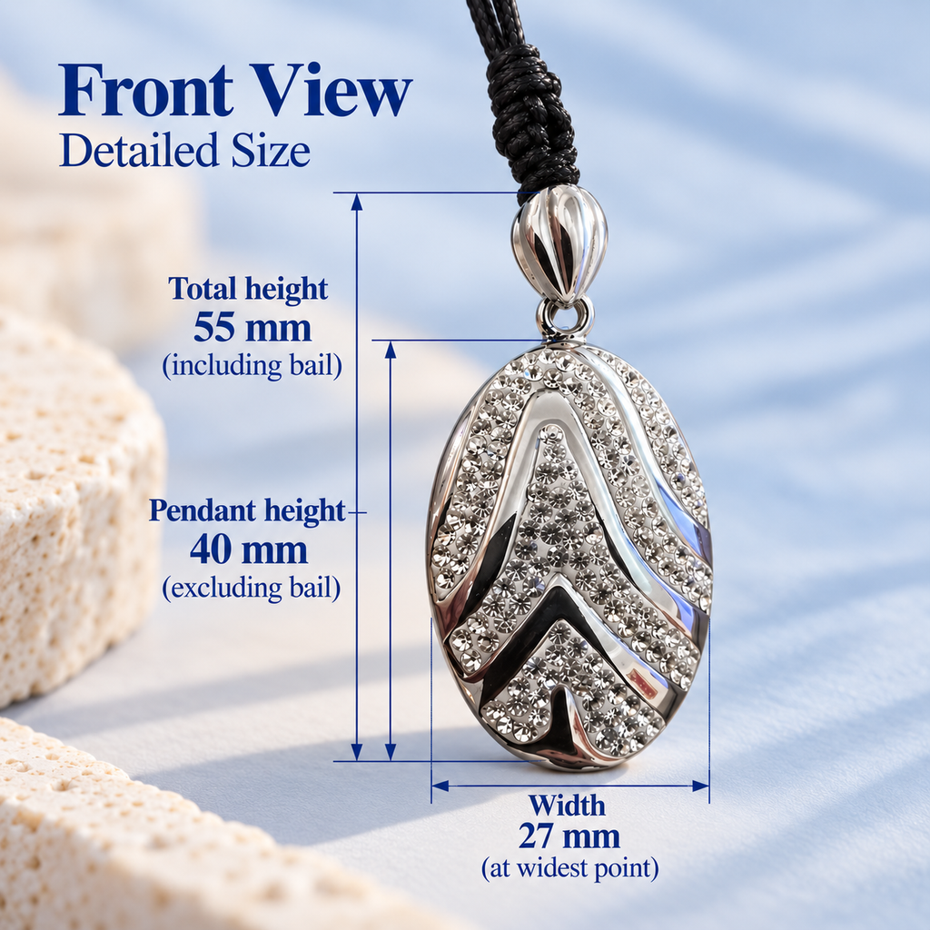Personalized Fingerprint Oval Pendant Necklace