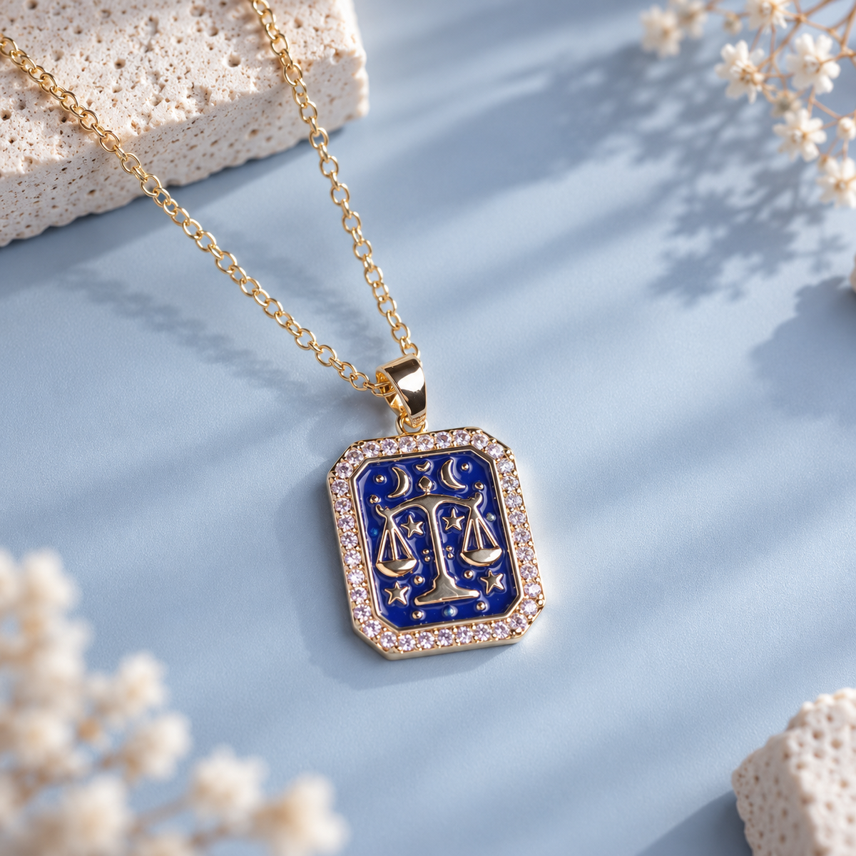 Libra zodiac necklace