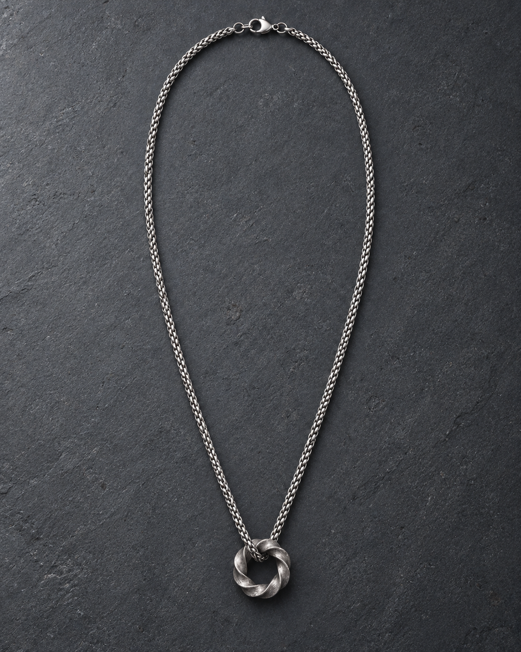 Steadfast Bond Twisted Ring Necklace