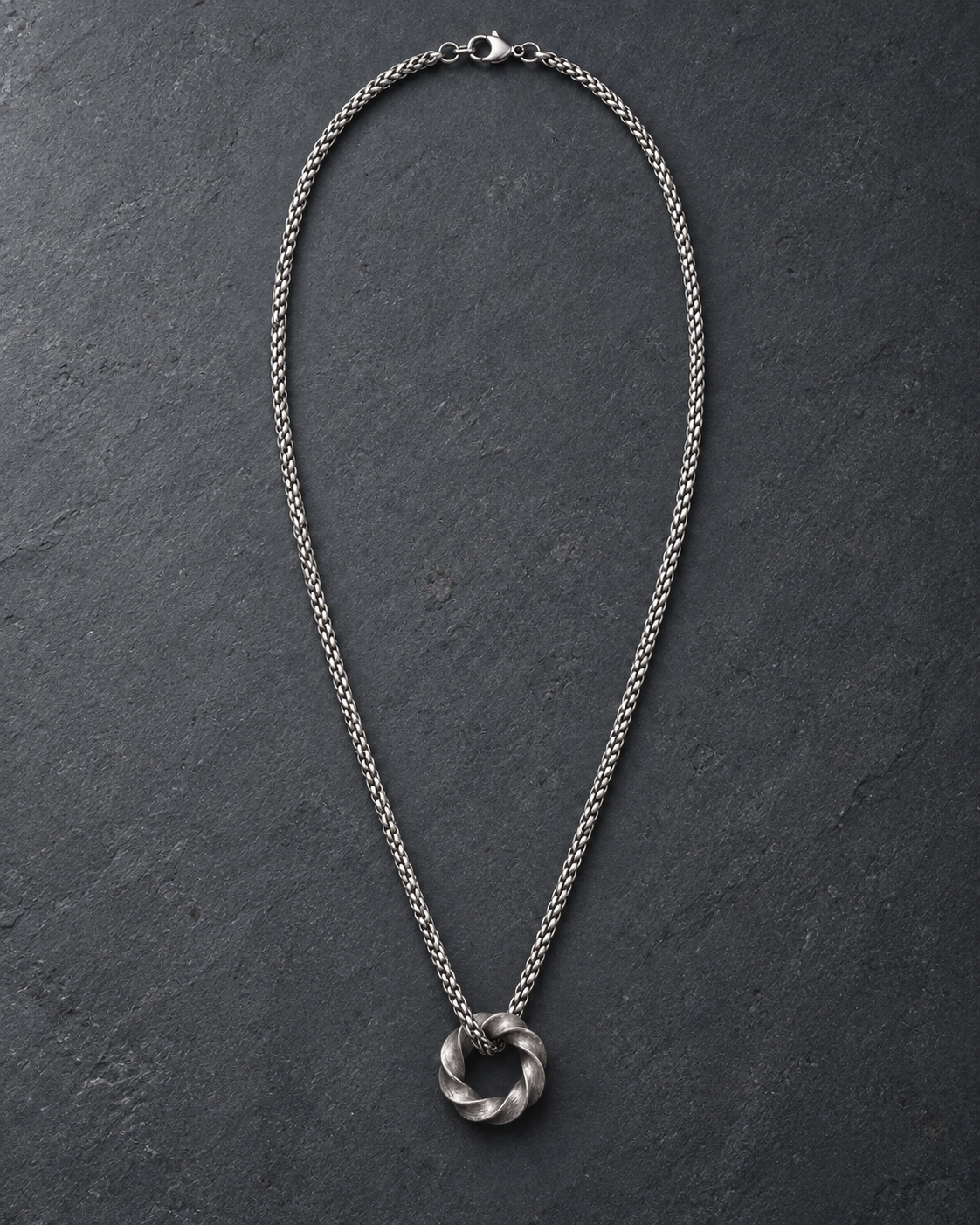 Steadfast Bond Twisted Ring Necklace