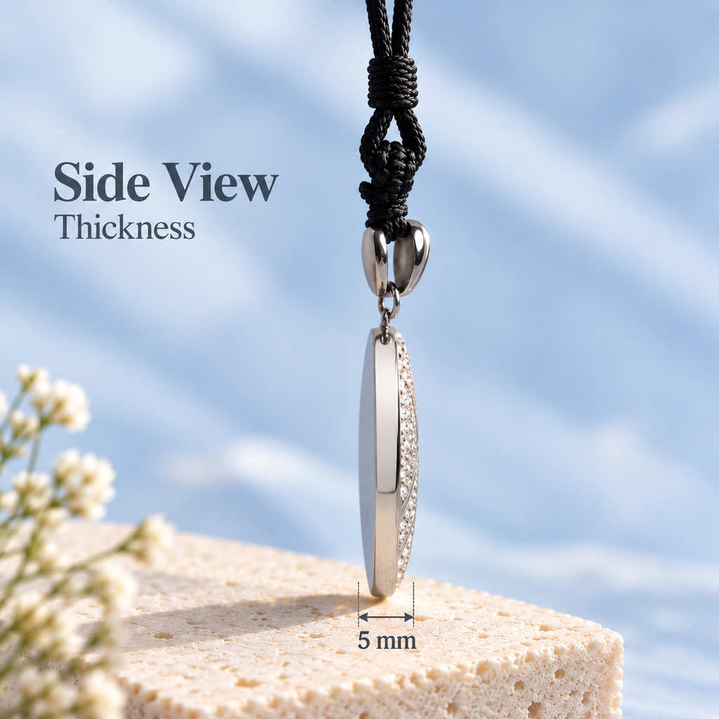 Personalized Fingerprint Oval Pendant Necklace