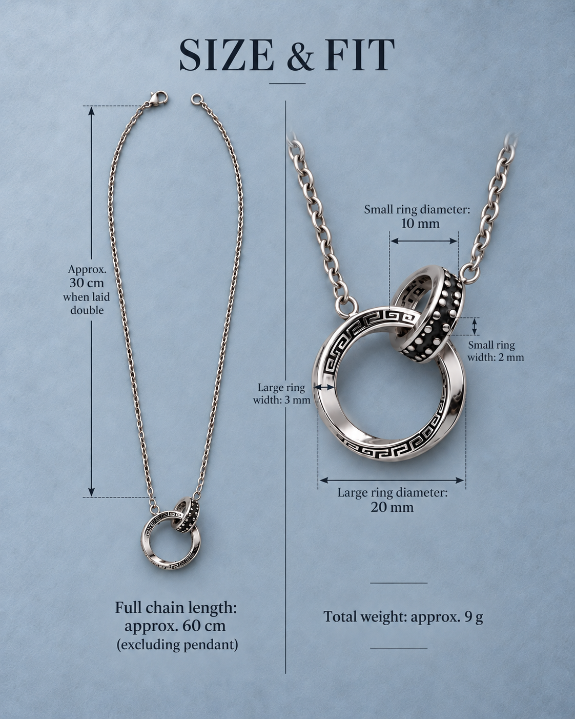 Together Forever Interlocking Ring Necklace
