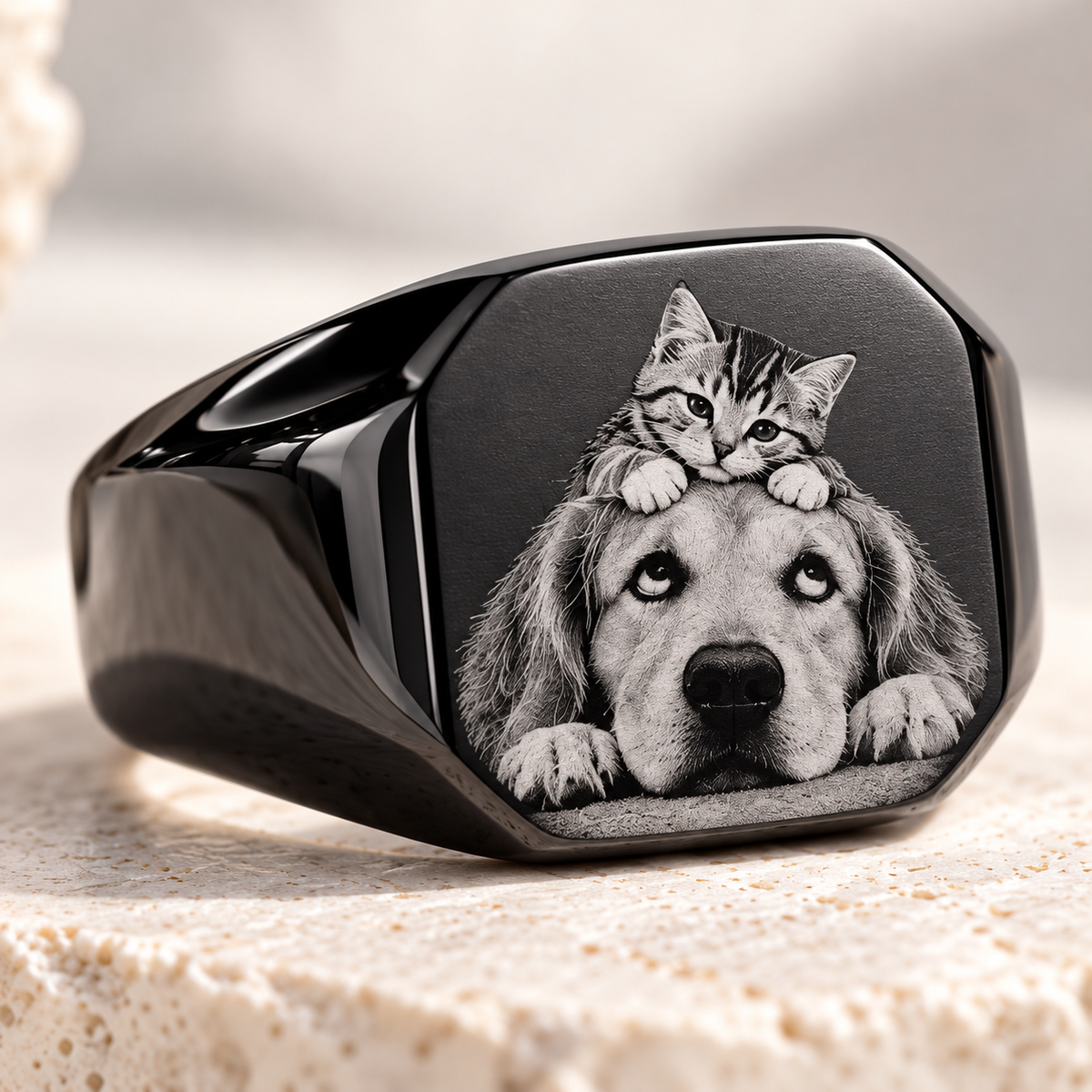 Custom Photo Signet Ring – Personalized Keepsake