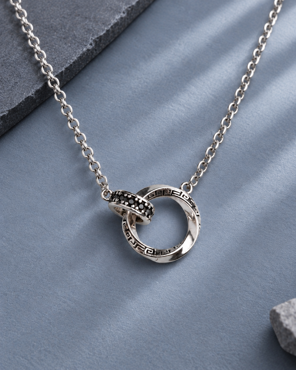 Together Forever Interlocking Ring Necklace
