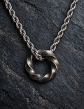 Steadfast Bond Twisted Ring Necklace