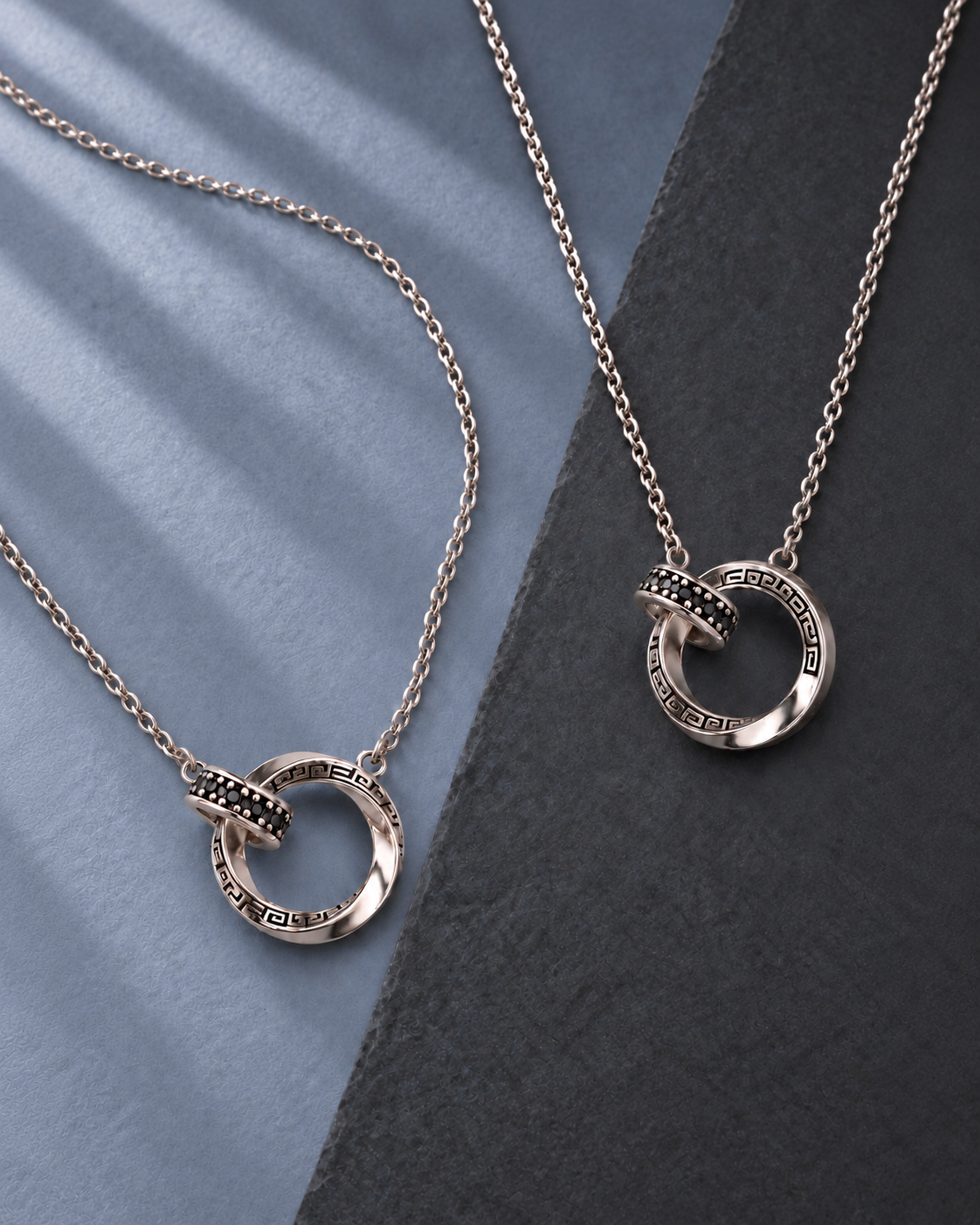Together Forever Interlocking Ring Necklace