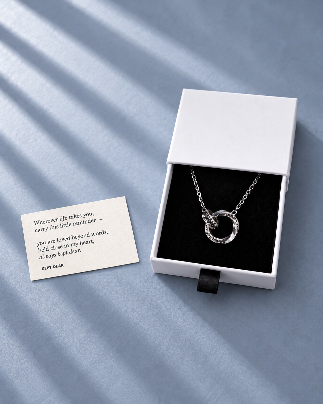 Together Forever Interlocking Ring Necklace