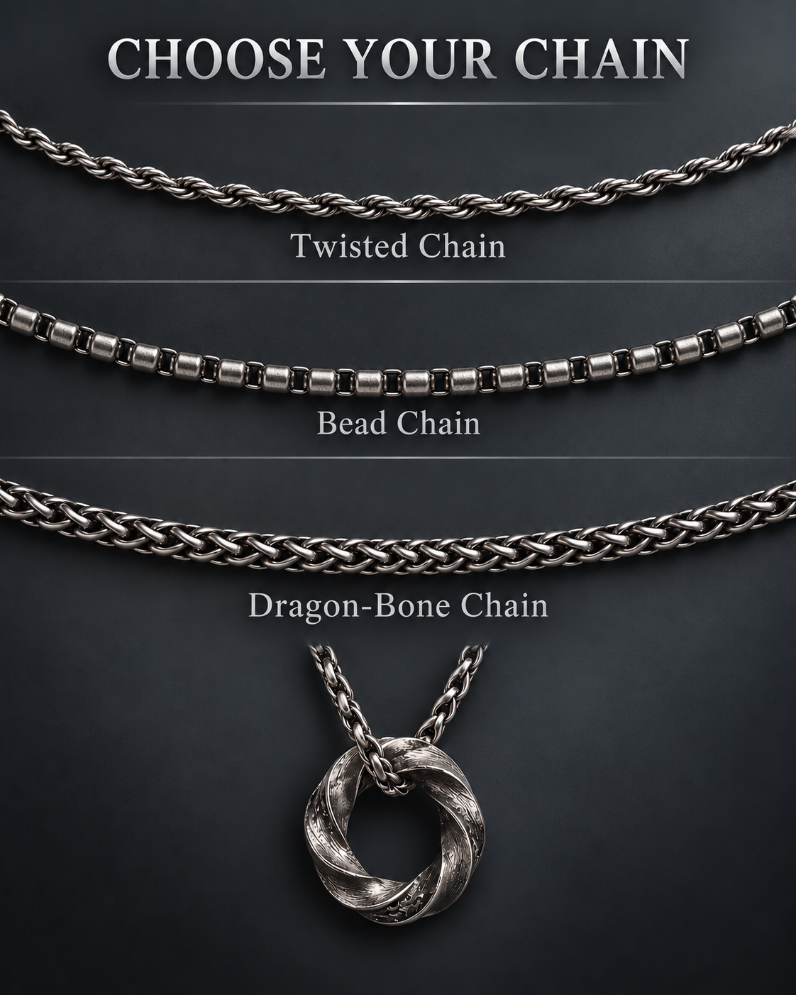Steadfast Bond Twisted Ring Necklace