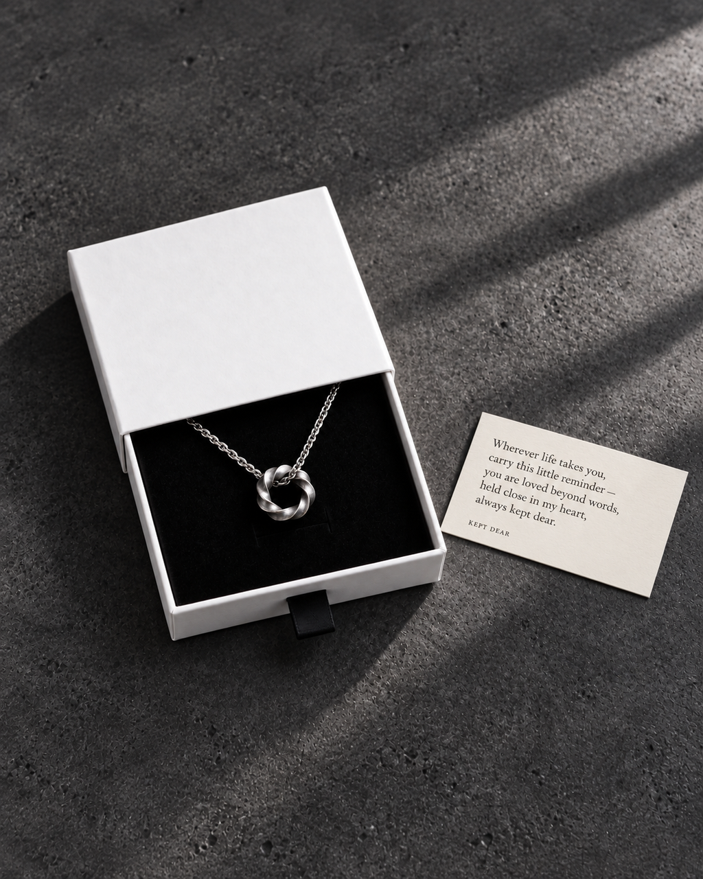Steadfast Bond Twisted Ring Necklace