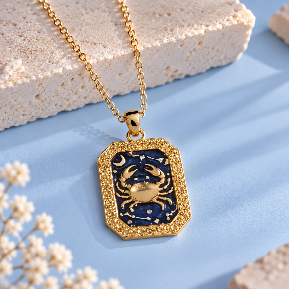 Cancer zodiac pendant necklace – Kept Dear