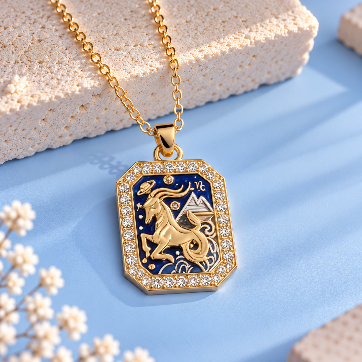 Capricorn zodiac pendant necklace – Kept Dear