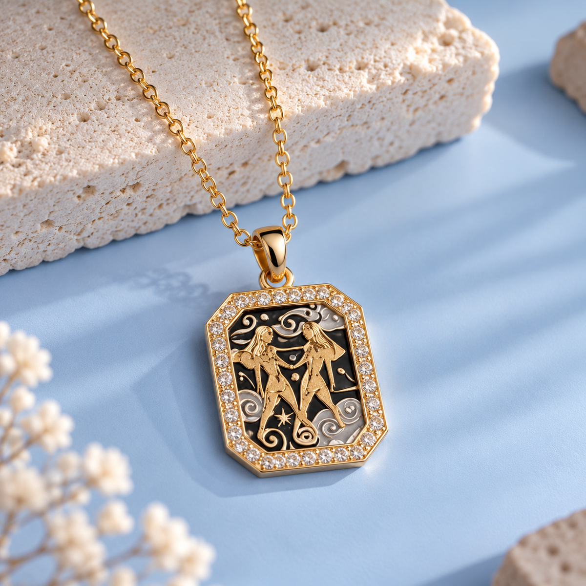 Gemini zodiac pendant necklace – Kept Dear