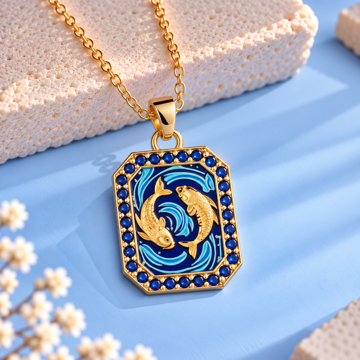 Pisces zodiac pendant necklace – Kept Dear
