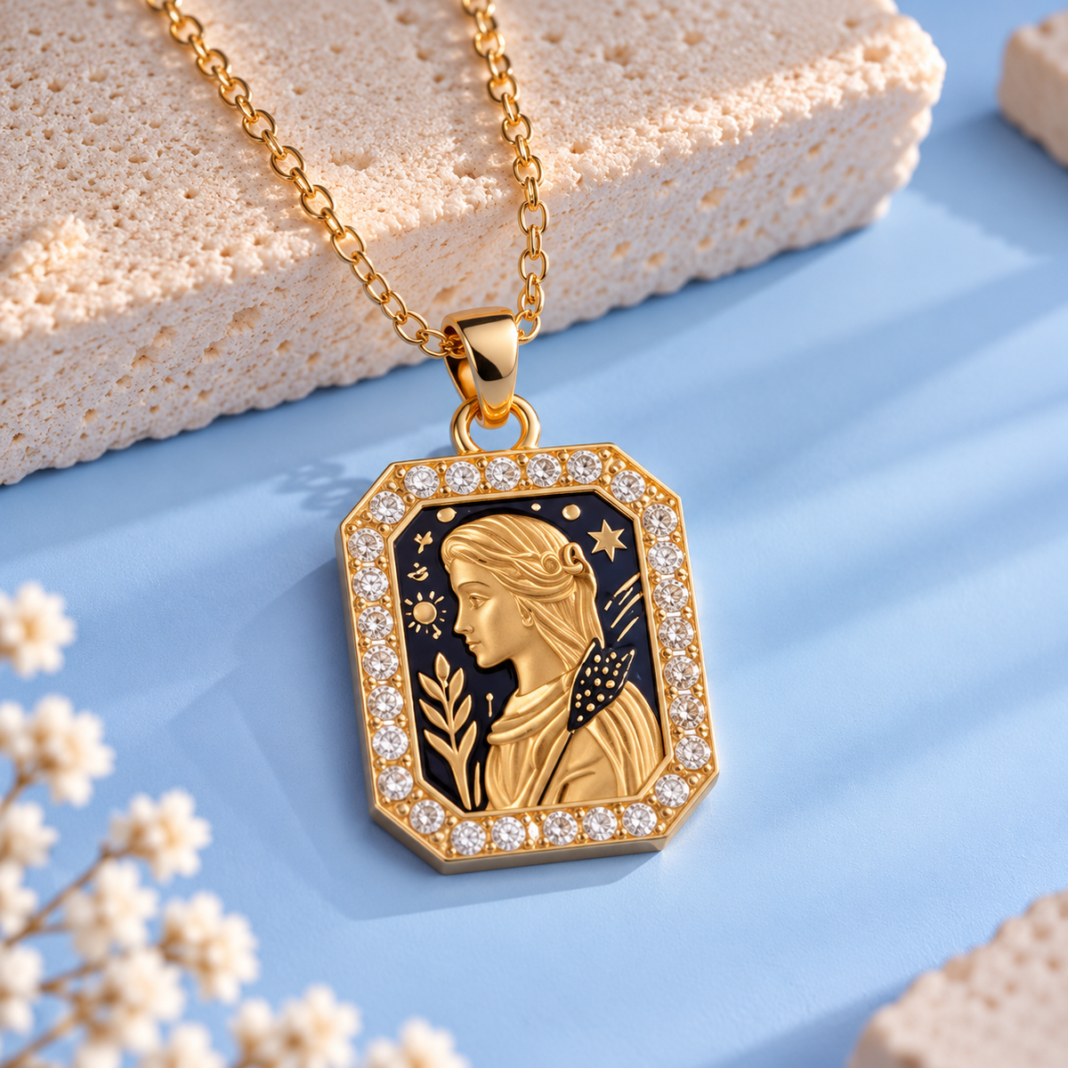 Virgo zodiac pendant necklace – Kept Dear